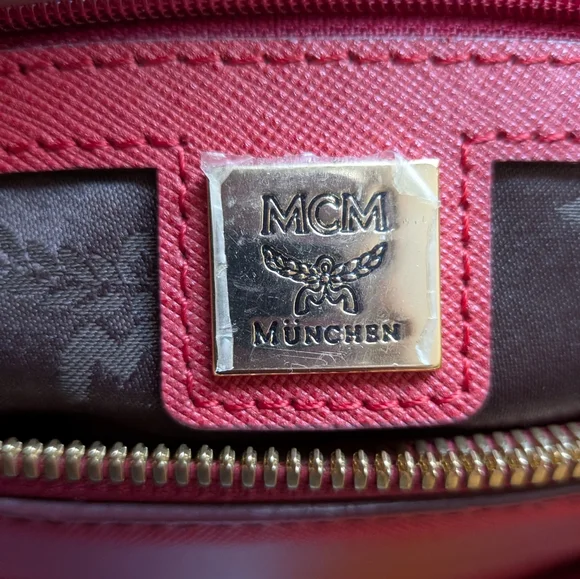 MCM Raspberry Pink Saffiano Leather Large Viva Satchel - Picture 6 of 9
